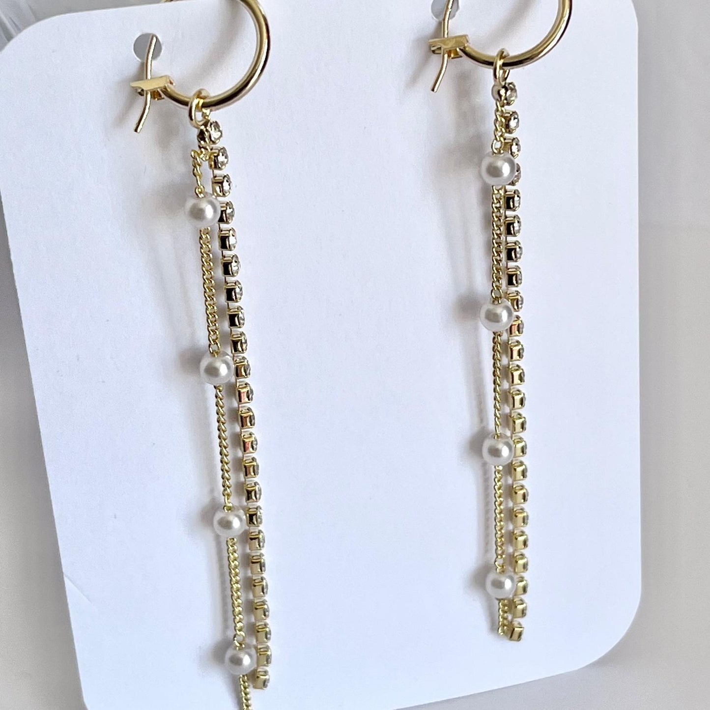 (EKH500) Handmade Gold Plated Crystal Earrings, Wedding Accessories, Bridal Earrings