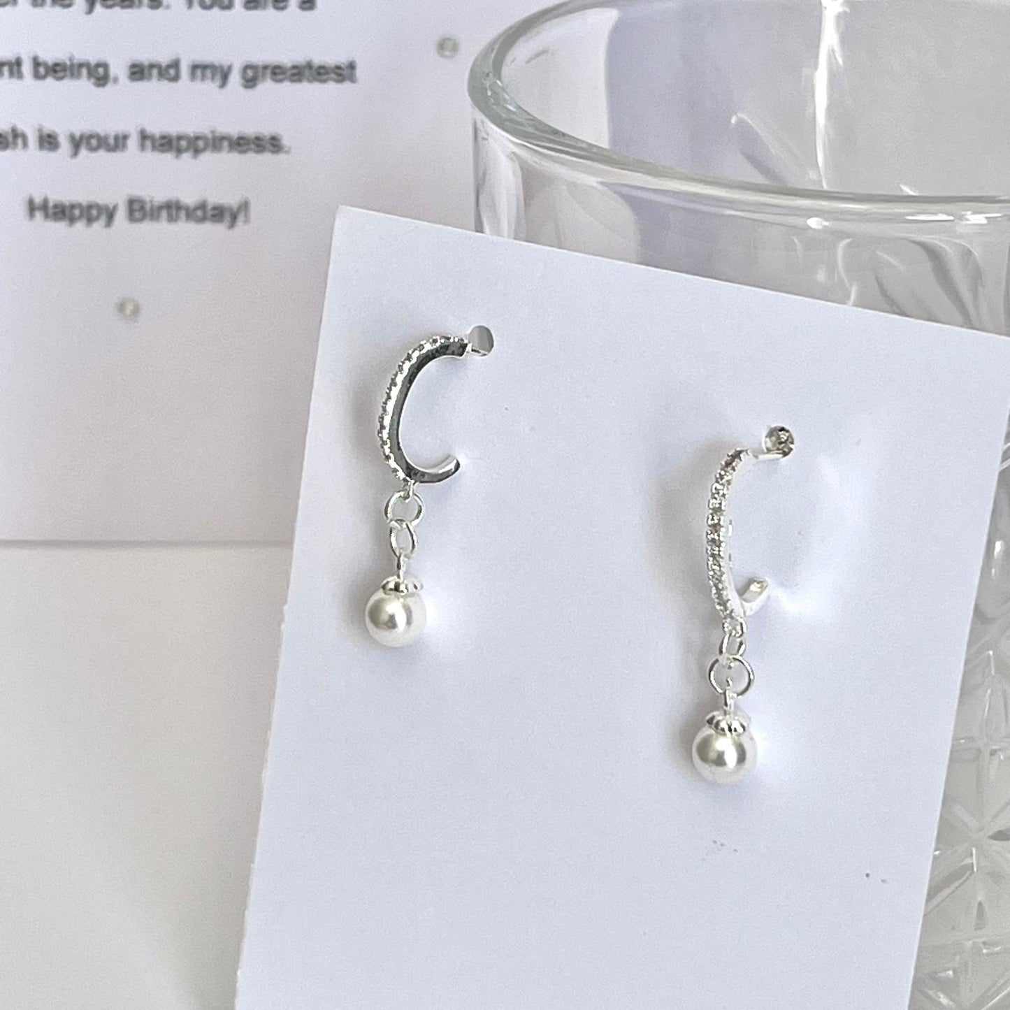 (EKH502) Handmade Silver Plated Shell Pearl Earrings, Wedding Accessories, Bridal Earrings