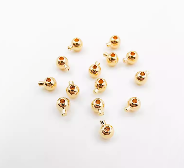 10 pcs /  Gold Plated Cord End Caps, Jewellery Making Findings  (EK150)