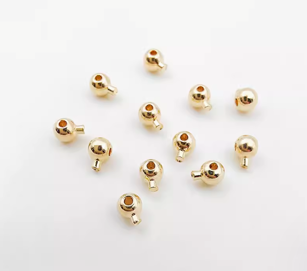 10 pcs /  Gold Plated Cord End Caps, Jewellery Making Findings  (EK150)