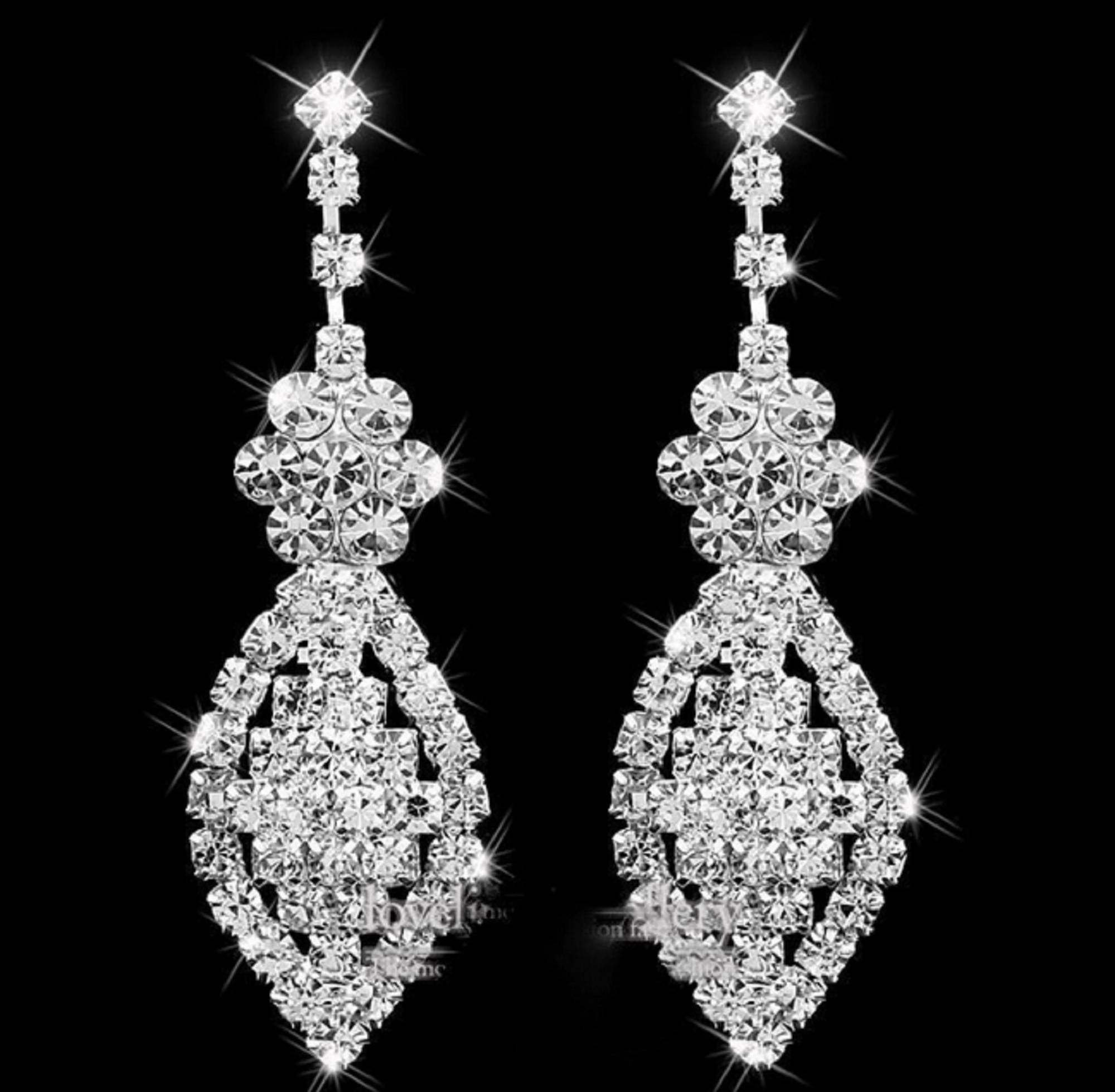 1 pair / Bridal Crystal Earrings  ER035