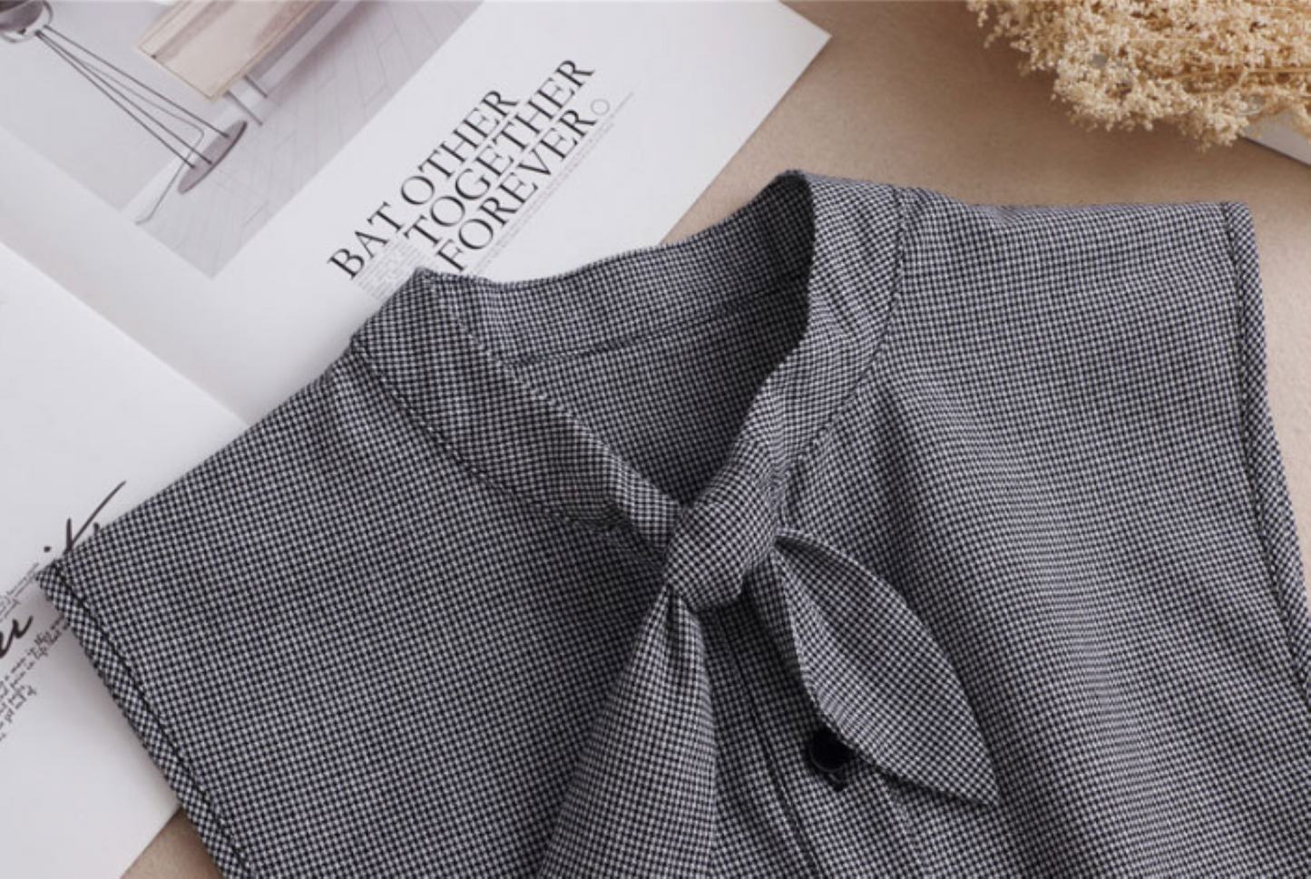 B811 / Black Fake Collar, False Collar, Removable Collar
