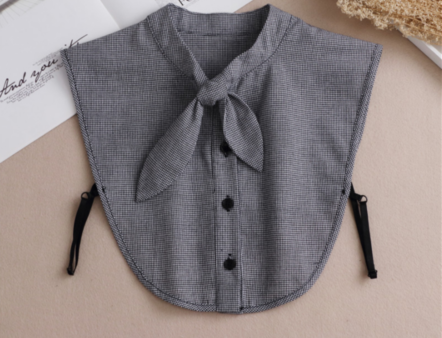 B811 / Black Fake Collar, False Collar, Removable Collar