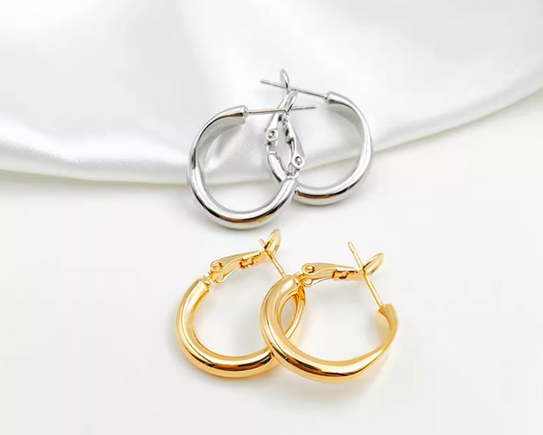 10 pcs / Gold Plated Earrings Hoop, Jewellery Making Findings  EK01