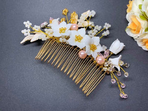 Flower Wedding Comb F013