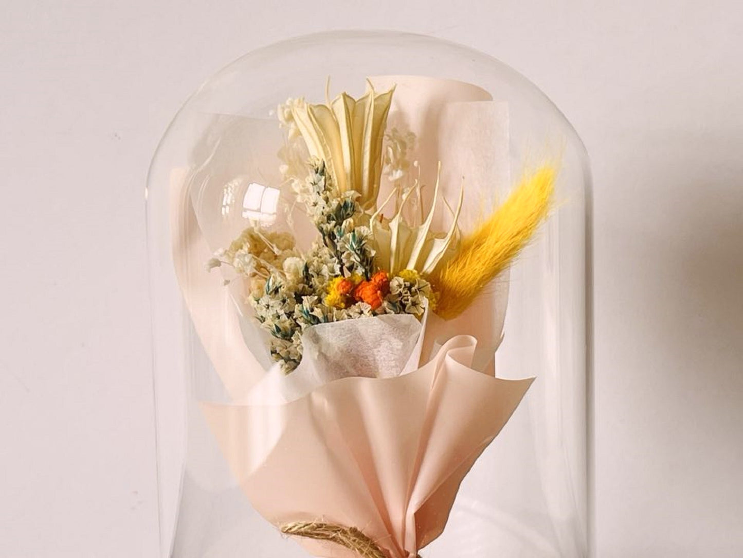 1 piece / Transparent LED Glass Dome With Natural Wooden Base, Home Decoration, Flower Display  DC201