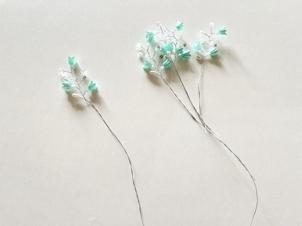 5 Stems / Crystal Bead Leaf Spray   FS003