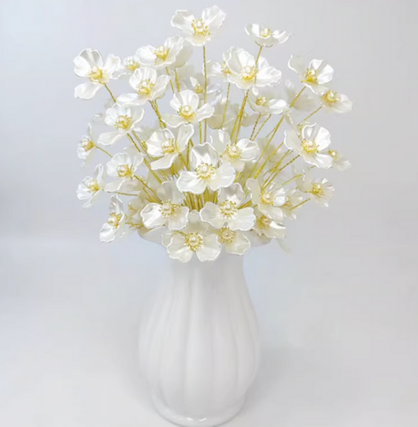 10 stems / DIY Large Pearl Ivory Flower Kit FS60