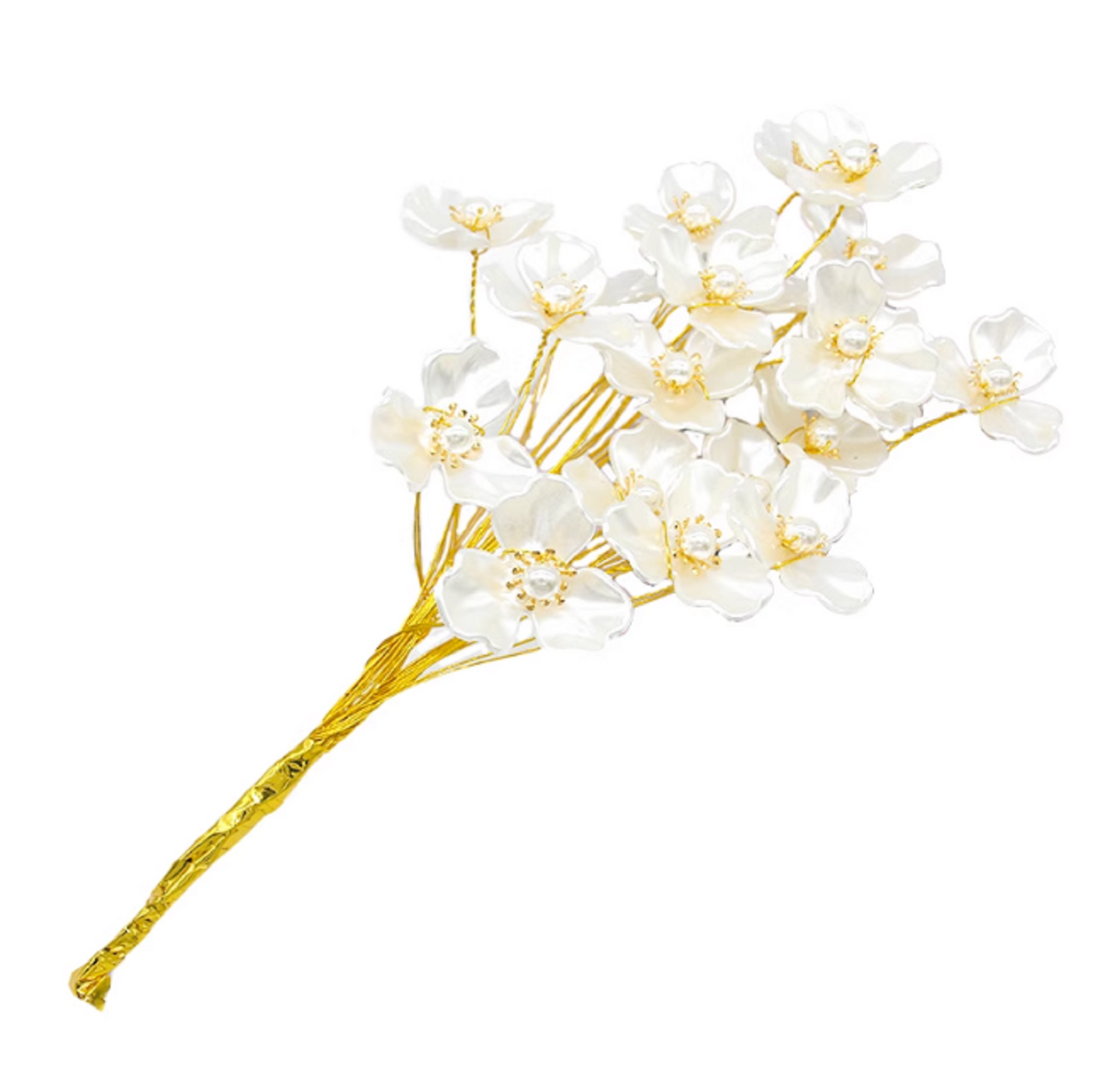 (FS60) 10 stems / DIY Large Pearl Ivory Flower Kit