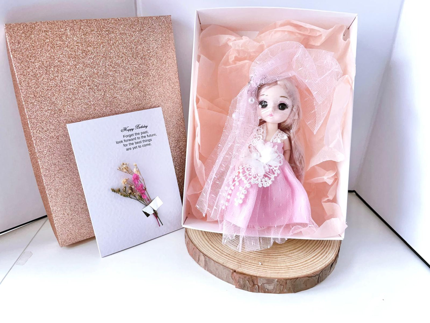 Luxury Handmade Personalised Flower Birthday Card and Keychain G002