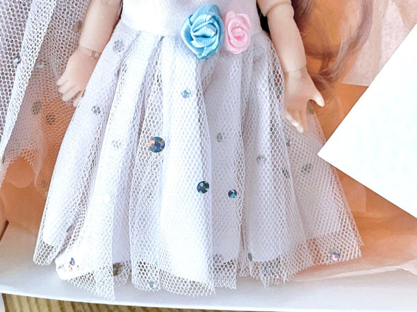 Luxury Handmade Personalised Dried Flower Birthday Card and Doll G006