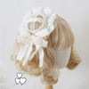 Off White Fascinator Hat Lolita Lace Hat, Prom Hat GH004