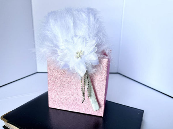 Pure White / Handmade Feather Headband, Party Accessories, Bridesmaid Headband, Prom Accessories HB001