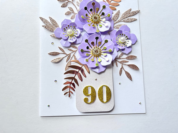 Luxury Handmade Personalised Birthday Card, Mum, Wife, Girlfriend, Sister C610