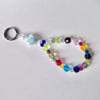 (KC003)  Handmade Pastel Beaded Keyring, Beaded Keychain