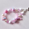 (KC004)  Handmade Pastel Beaded Keyring, Beaded Keychain
