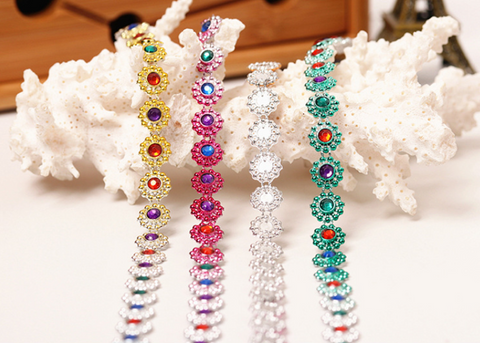 3 Meters / Plastic Rhinestone Trim LD-106