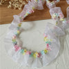 2 meters / 2cm / Pure White / Elastic Lace Trims,  Dress Garment Lace, Headband Lace LF020