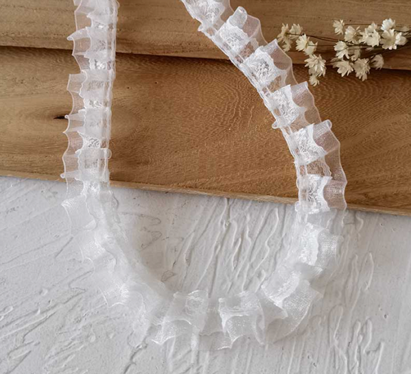 3 Meters / 2cm / Off White / Headband Lace Trim LF025