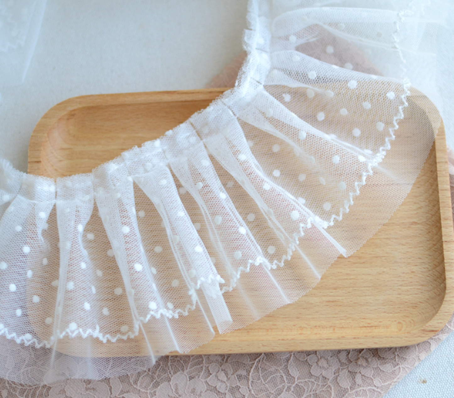 2 Meters / 10cm / Double Layers Lace Trim LF027
