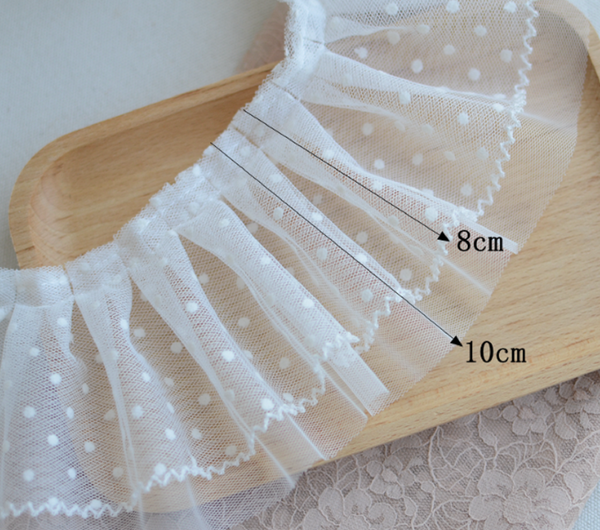 2 Meters / 10cm / Double Layers Lace Trim LF027