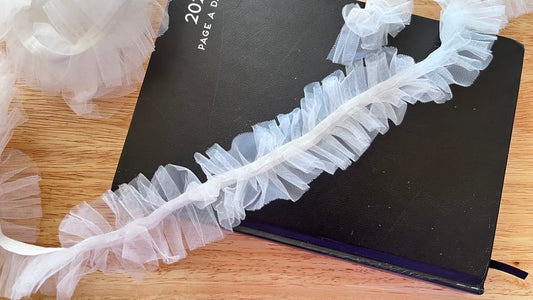 2 meters / 5.5cm / Off White /  Elastic Lace Trim  LF031