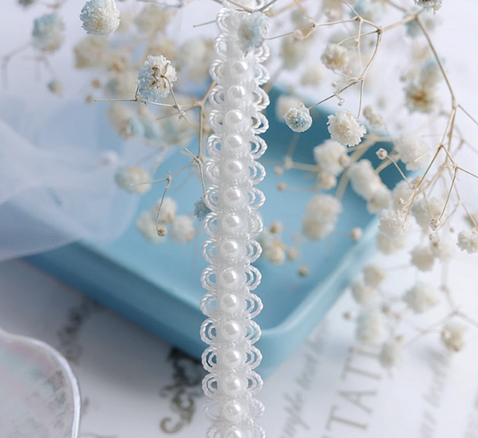 1 meter / 1.3cm / Headband Lace Trim, Dress Lace  LF046