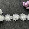 50cm x 6cm / Orangza Floral Lace Trim  LF049