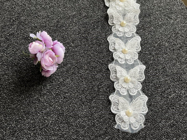 50cm Long / Orangza Butterfly Lace Trim  LF052