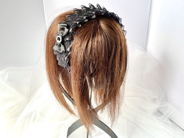 Black Handmade Lace Headband  LH004