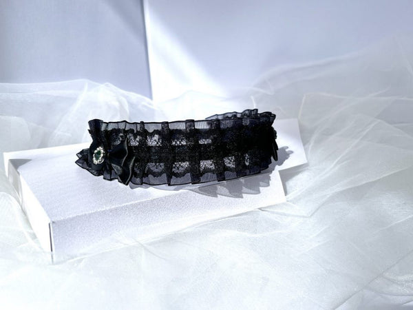 Black Handmade Lace Headband  LH004