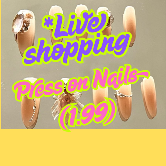 (£1.99 Live Shopping use) 1 set Press on Nails