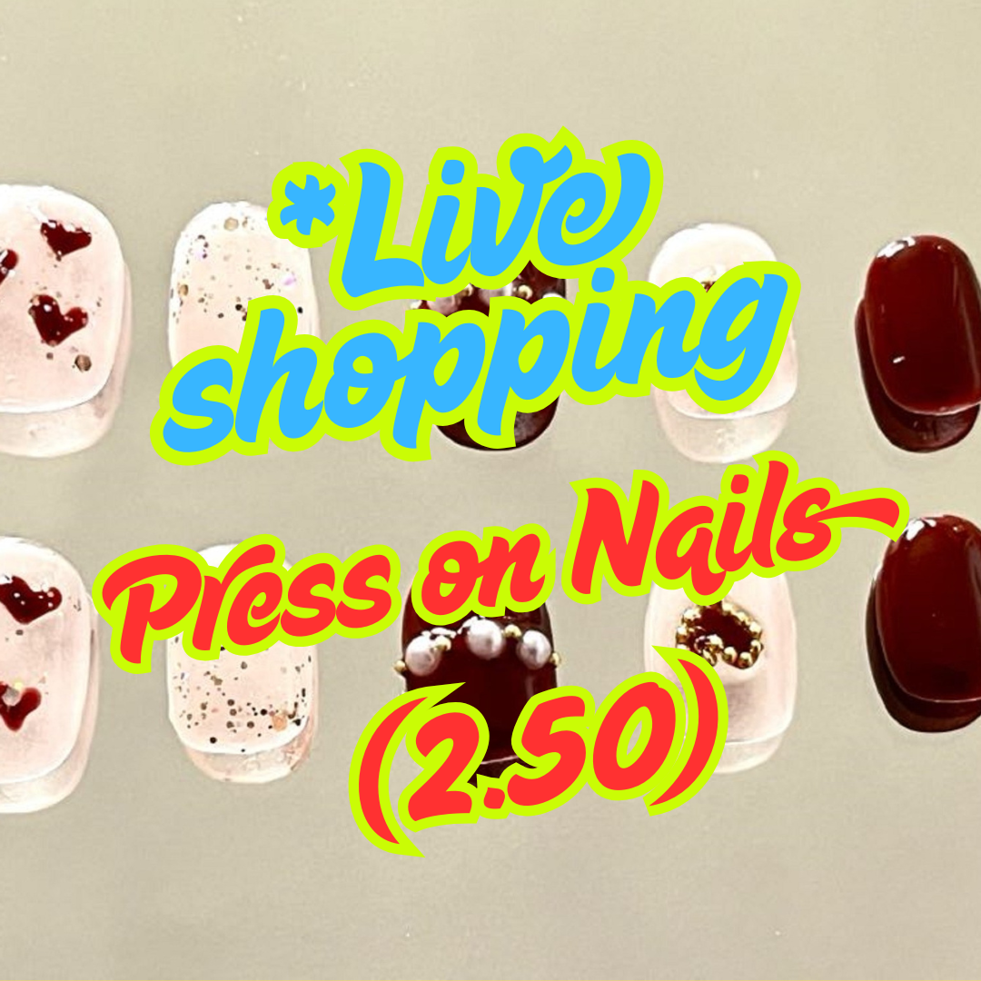 (2.50 Live) 1 set Random Press on Nails without tool