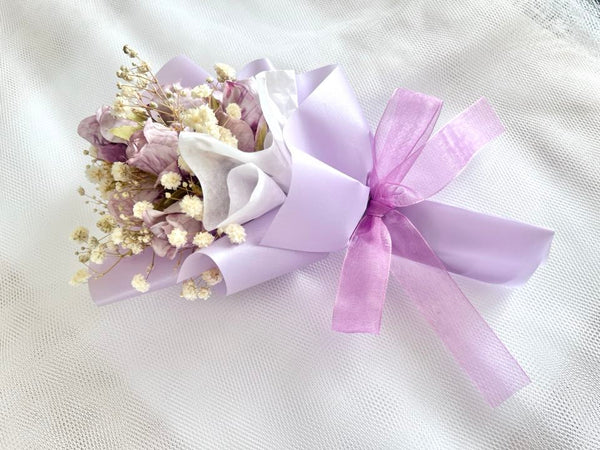 Mini Dried Flower Bouquet, Birthday Flower, Purple Flower Birthday Gift MB001