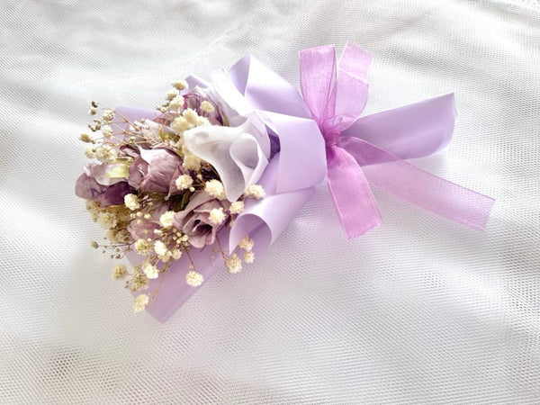 Mini Dried Flower Bouquet, Birthday Flower, Purple Flower Birthday Gift MB001