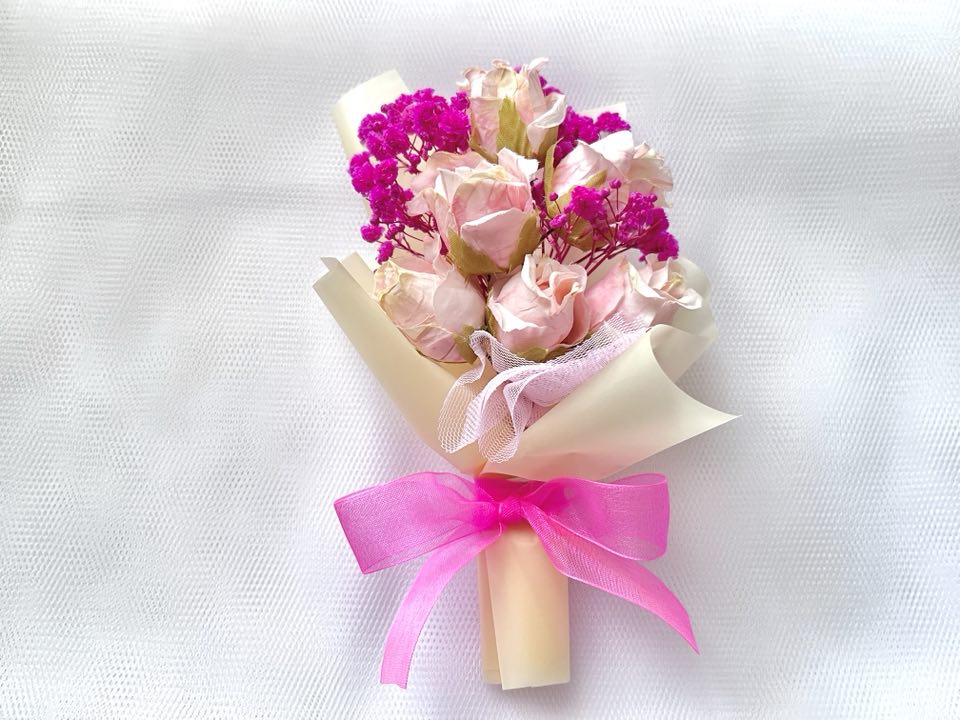 Mini Flower Bouquet, Birthday Flower, Purple Flower Birthday Gift MB002