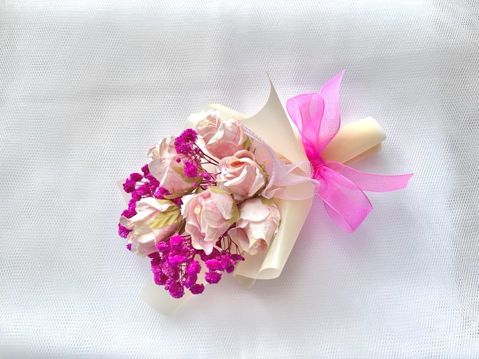 Mini Flower Bouquet, Birthday Flower, Purple Flower Birthday Gift MB002