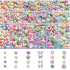 (MB2001) 100pcs / DIY Bead Jewelry Making Kit for Kids, Necklace And Bracelet Making, Keychain Jewelry Additions - Smooth Surface