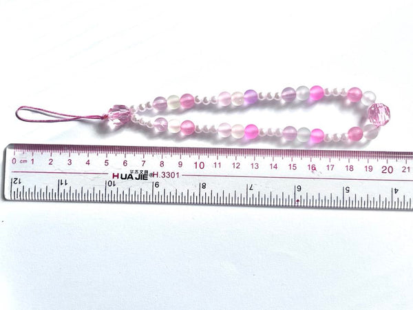 Handmade Pink Mobile Phone Strap Charm, Mobile Phone Chain, Hand Bag Charm, Handbag Strap  MC002