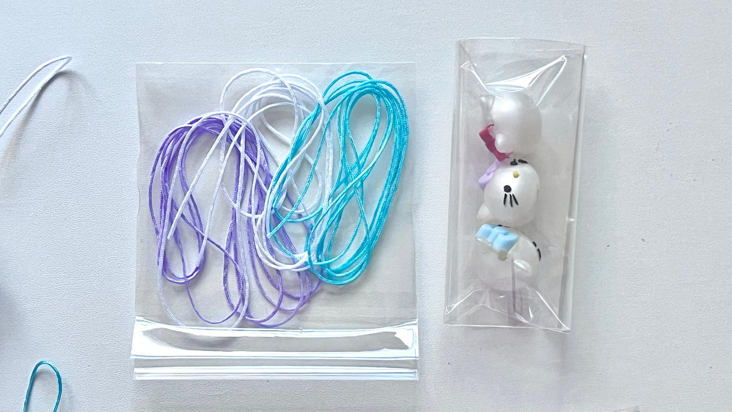 3 sets / DIY Mobile phone strap charm kits, mobile phone accessories  (DIY - MC004)