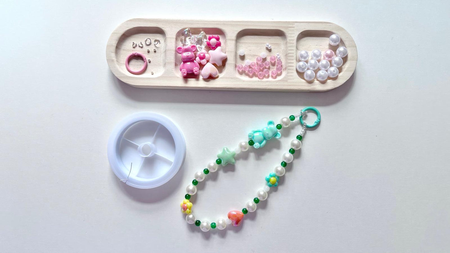 2 sets / DIY Mobile Phone Strap Kit, Jewellery Making Kit MC005