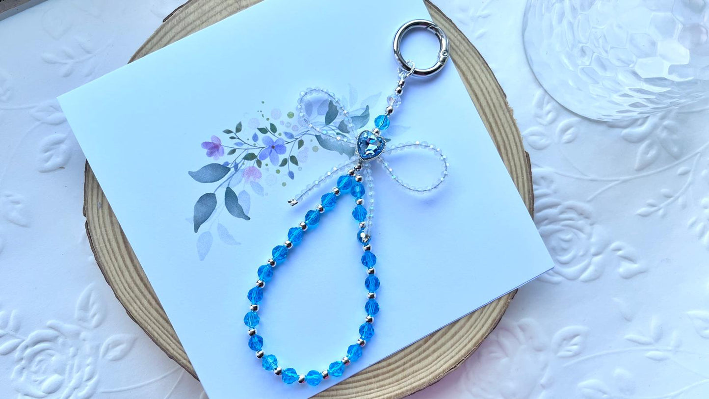 (MC006)  Handmade Gold Plated Crystal Beaded Mobile phone strap charm, mobile phone accessories