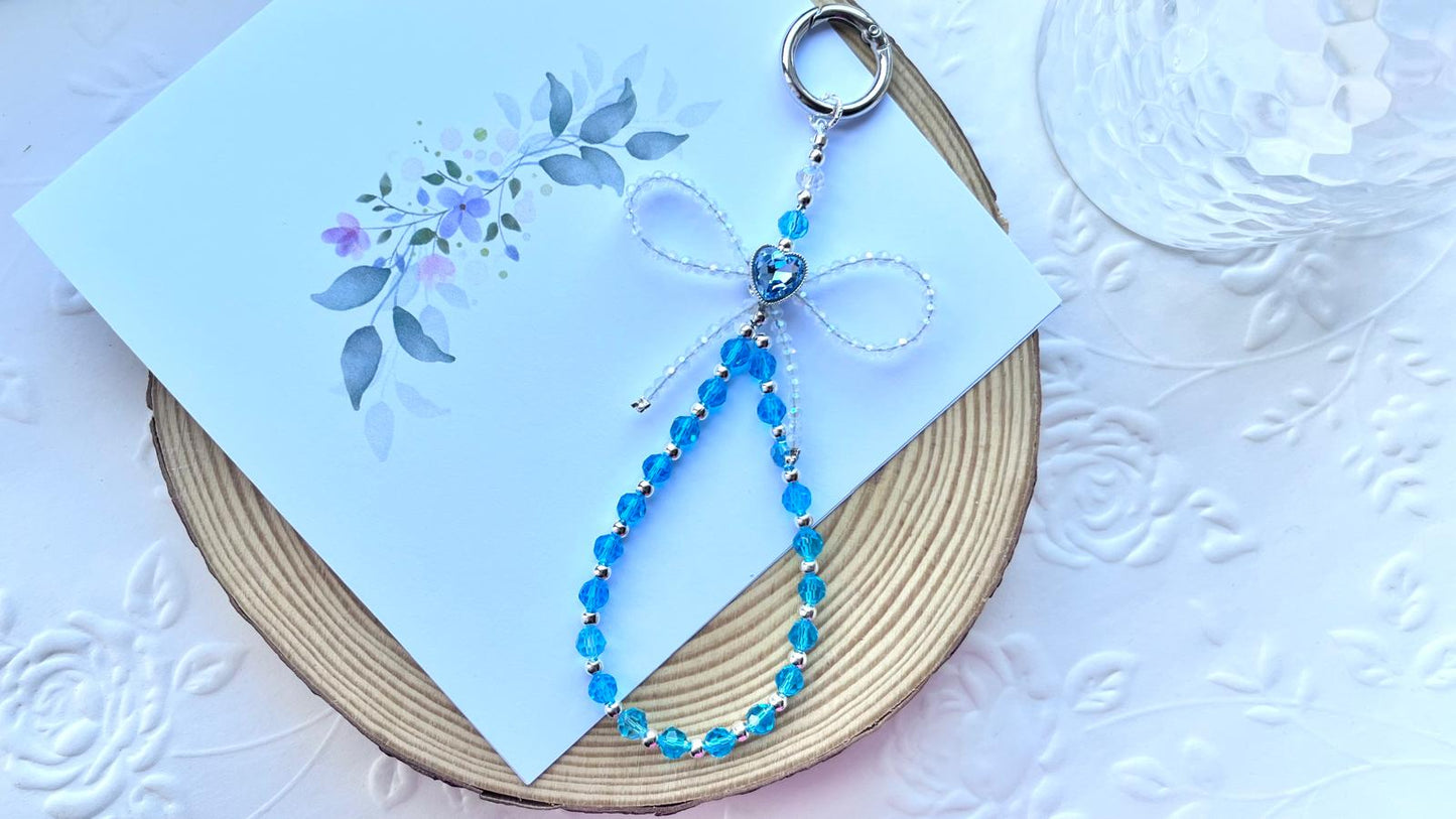 (MC006)  Handmade Gold Plated Crystal Beaded Mobile phone strap charm, mobile phone accessories