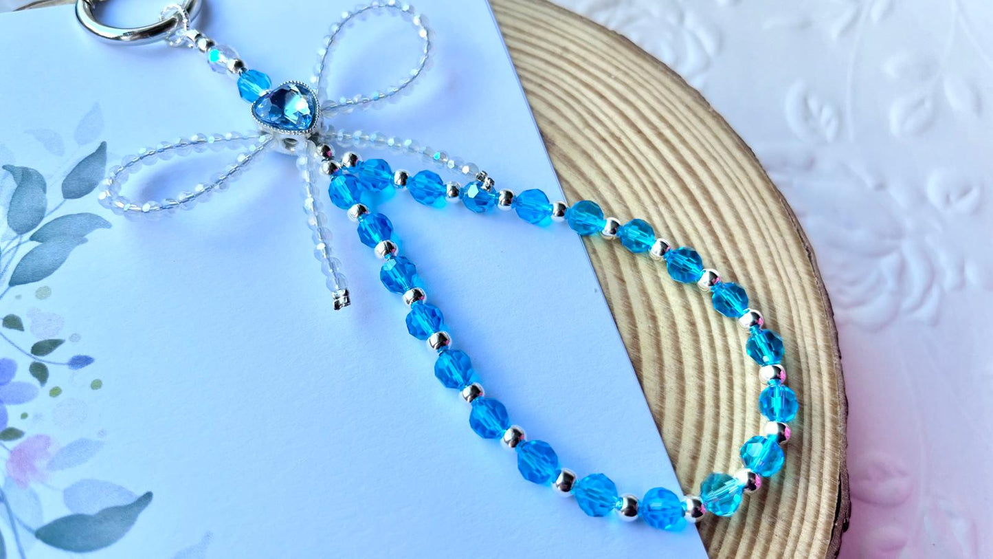 (MC006)  Handmade Gold Plated Crystal Beaded Mobile phone strap charm, mobile phone accessories