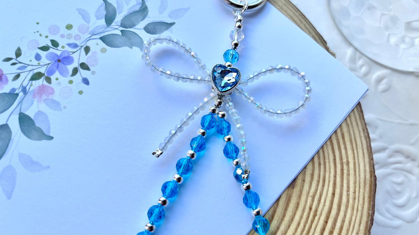 Handmade Crystal Beaded Mobile Phone Charm, Handbag Charm MC006