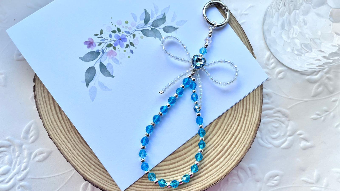 Handmade Crystal Beaded Mobile Phone Charm, Handbag Charm MC006