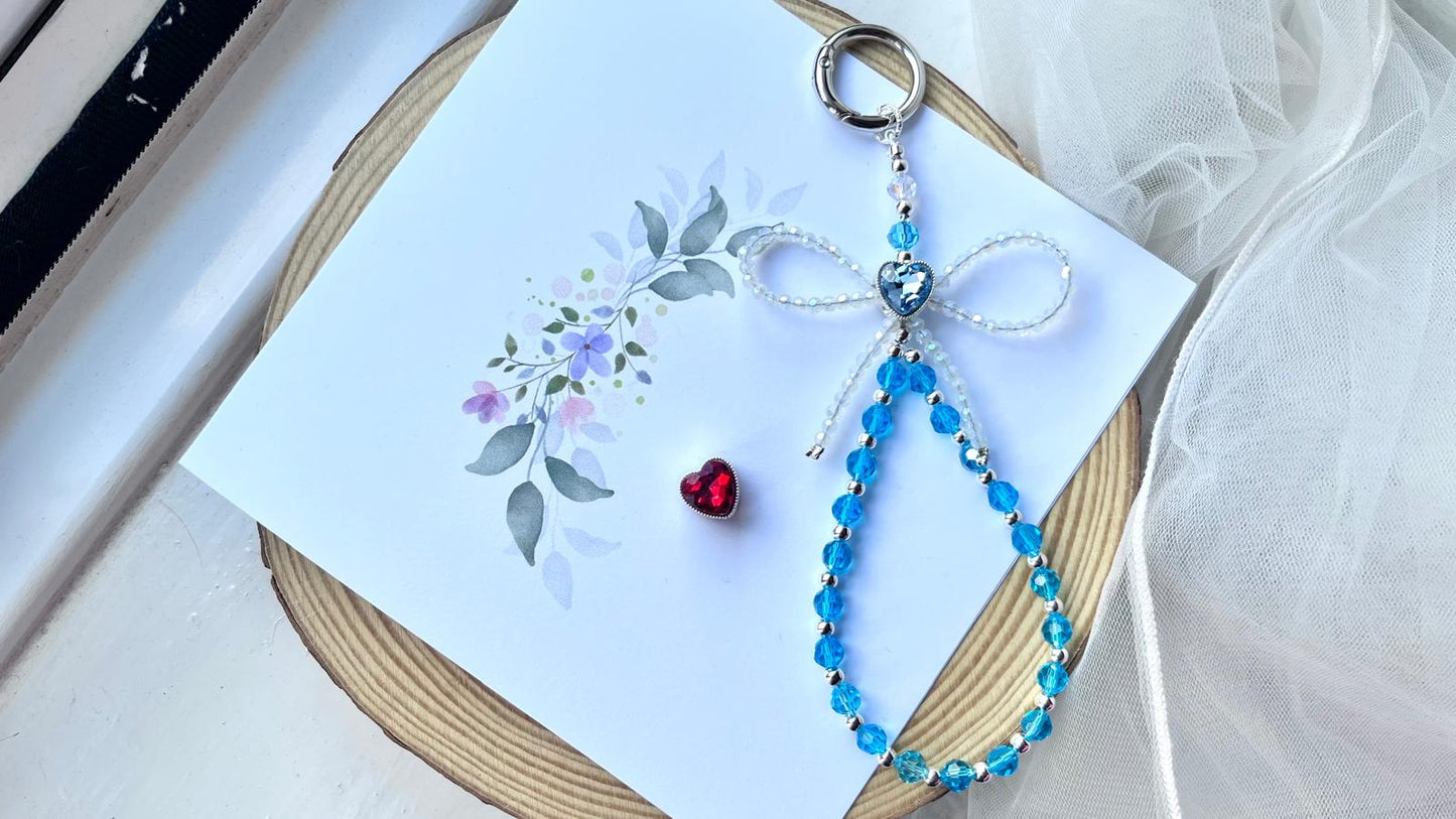 (MC006)  Handmade Gold Plated Crystal Beaded Mobile phone strap charm, mobile phone accessories