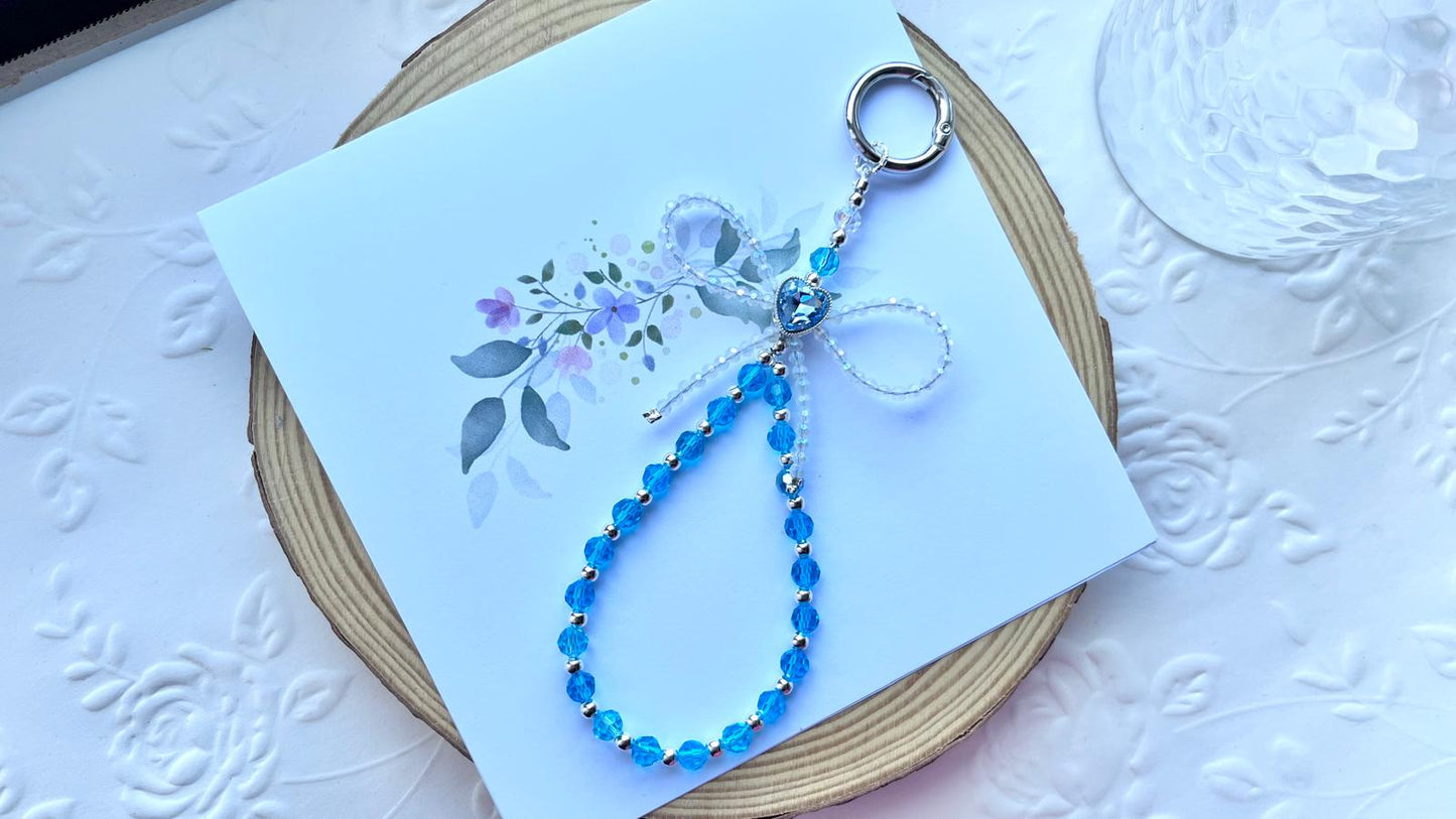 (MC006)  Handmade Gold Plated Crystal Beaded Mobile phone strap charm, mobile phone accessories