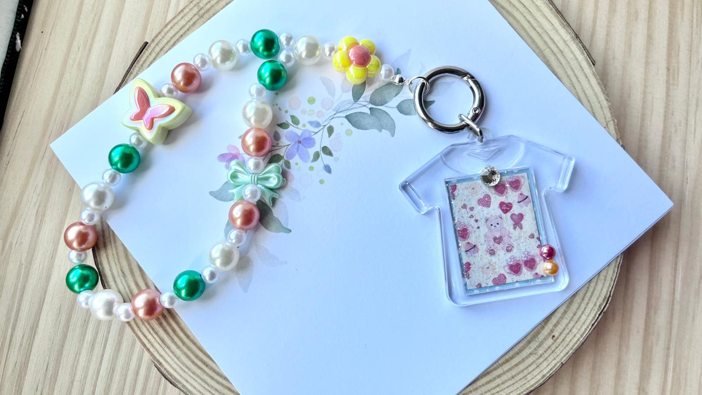 Handmade Kids Acrylic Beaded Mobile phone strap charm, mobile phone accessories (MC007)