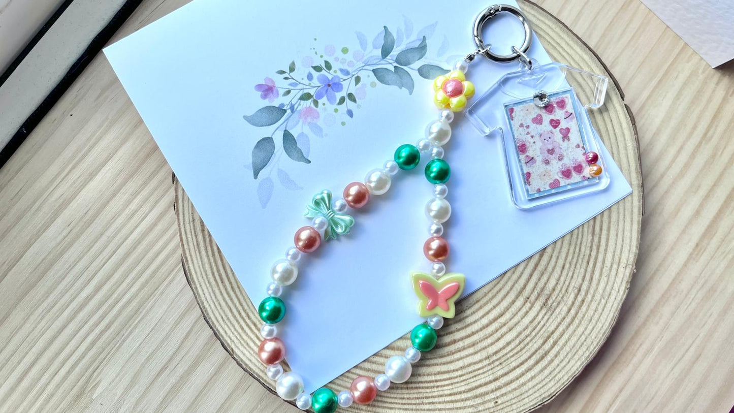 Handmade Kids Acrylic Beaded Mobile phone strap charm, mobile phone accessories (MC007)